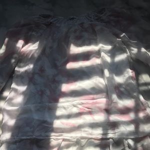 A fun, layered blouse with floral pattern